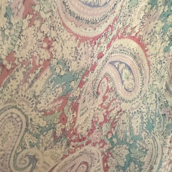 Vintage 90’s Lauren Ralph Lauren Silk Pastel Paisley Maxi Dress SZ: 6